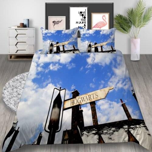 Thumbedding Road Sign Bedding Set Romantic Classic Blue Sky Duvet Cover King Queen Twin Full Single Double Comfortable Bed Set