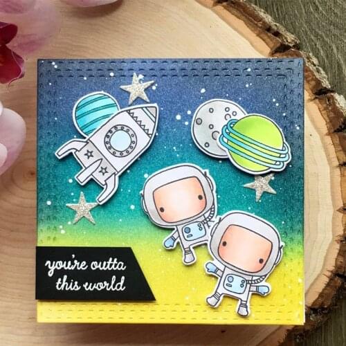Astronaut Rocket Planet Comet Transparent Stamp Clear Stamps for DIY Scrapbooking Paper Cards Making Decorative Crafts Supplies