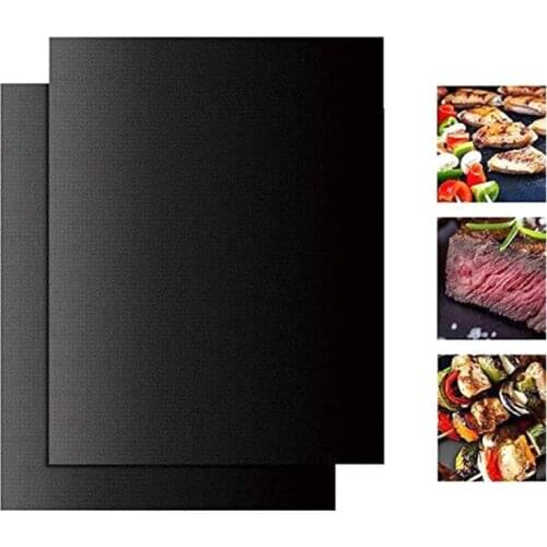 40x50cm / 33x40cm Reusable Non-stick BBQ Grill Mat 0.08mm Thick PTFE Barbecue Baking Liners Cook Pad Microwave Oven Tool