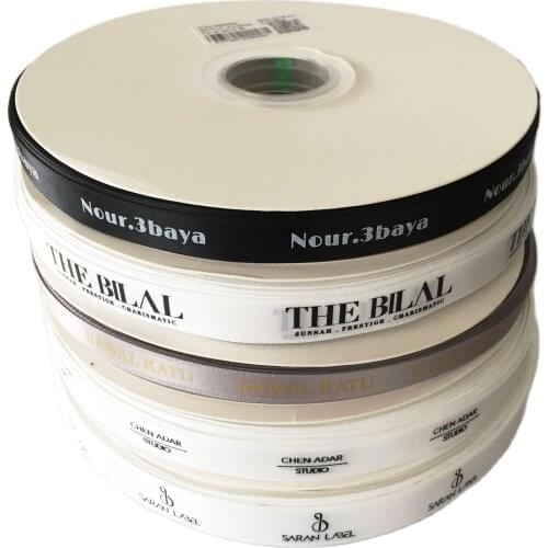 Wholesale Custom Printed Brand Logo Decorative Polyester Satin Ribbons Roll For Gift Wrapping