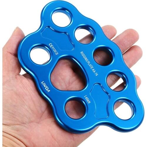 Lixida 8/15 Holes Paw Rigging Plate Outdoor 45KN Rescue Rock Climb Rescue Climbing Equipment Mountaineer Anchor Connector Gear