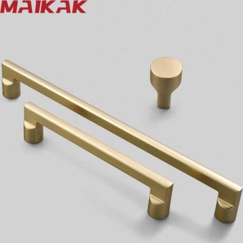 MAIKAK Modern Gold Handles for Furniture Cabinet Knobs and Handles Kitchen Handle Cupboard Pulls Drawer Knobs Cabinet Pulls