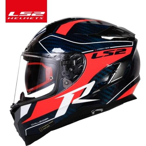 Original LS2 Challenger full face motorcycle helmet ls2 FF327 carbon fiber casco moto capacete