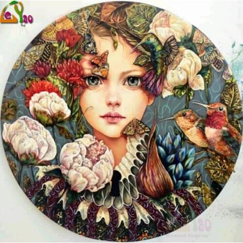 Cartoon Girl Flower Fairy DIY Diamond Painting Full Square Diamond Embroidery Full Display Picture Of Rhinestones Home Decor