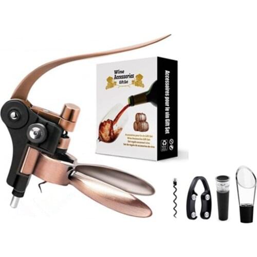 Rabbit Head Wine Bottle Opener Corkscrew Set Wine Opener Kit With Foil Cutter Wine Stopper And Extra Spiral Needle