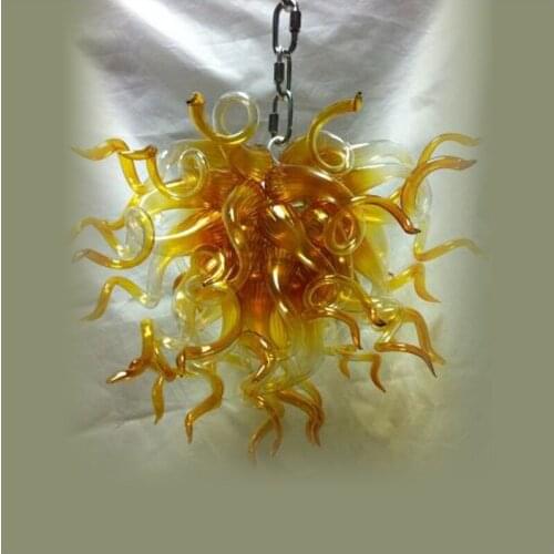 Custom Decorative Blown Glass Hotel Lobby Decor Hanging LED Cheap Mini Chandelier Lightings