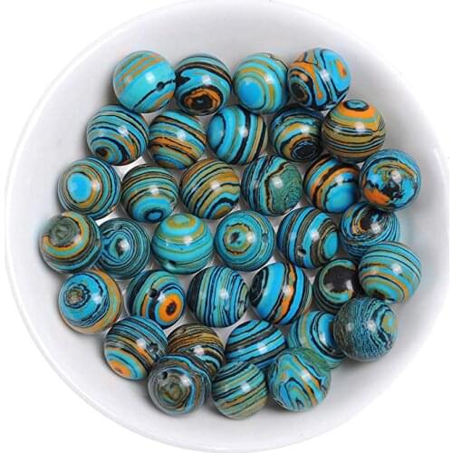 STENYA Blue Stripe Natural Stone Spacer Beads Necklace Bracelet Crystal Womens Jewelry Tassels Charms Findings Accessories Diy