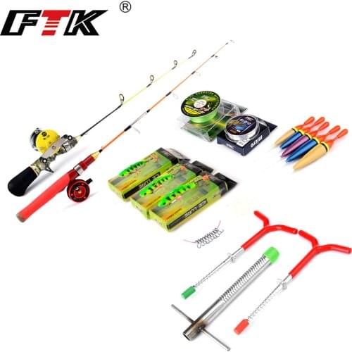 FTK Winter Ice Fishing Rod with Ice Fishing Reel Winter Ice Fishing Tackle