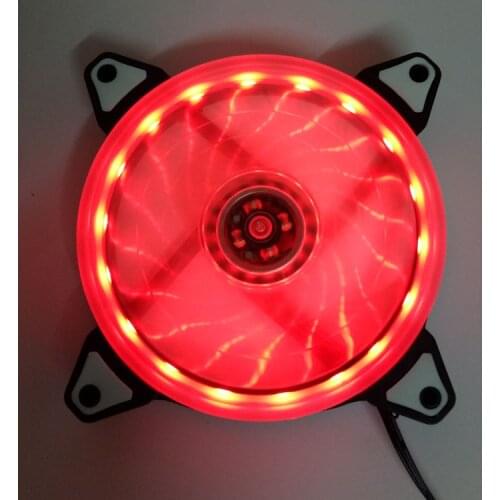 LED Fan New SXDOOL 12cm Red Transform Led Chassis Fan Mute Heat Dissipation 1300RPM 35.5CFM 20DBA silent case fan