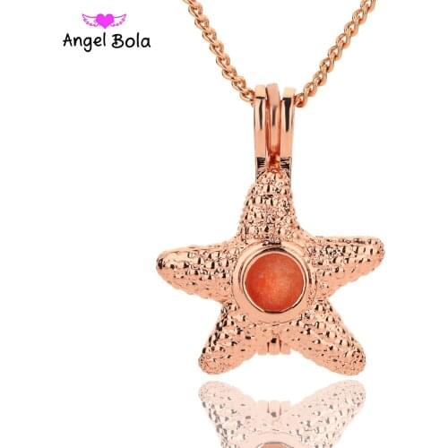 Starfish Angel Ball Jewelry Yoga Aromatherapy Essential Oils Surgical Perfume Diffuser Necklace Drop Shipping L165