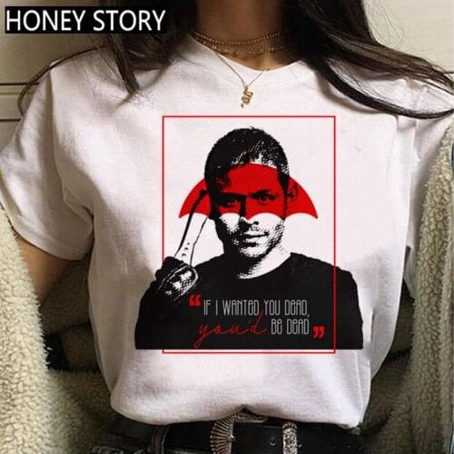 Women Kawaii Diego Funny T-shirt The Umbrella Academy Black T Shirt Cha-Cha Graphic T Shirts Femme Fashion Unisex Tshirt Female