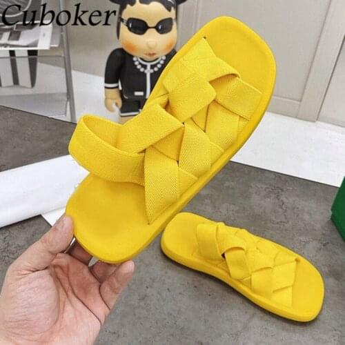 Women Cross Tied Flat Slippers Peep Toe Slides Summer Brand Runway Vacation Beach Shoes For Women Caudal Sandalias Mujer 2021