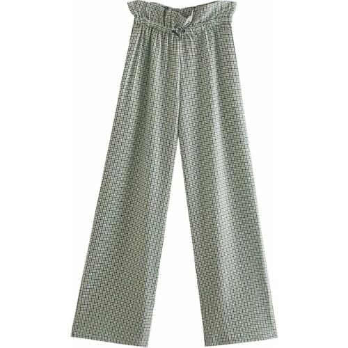 ZXQJ Women's Plaid Trousers