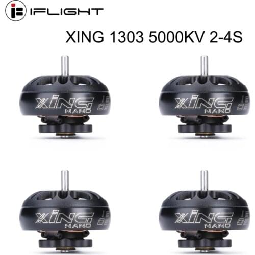 1/4PCS IFlight XING 1303 5000KV 2-4S Micro Brushless Motor with 1.5mm shaft compatible 2 inch propeller for FPV whoop RC drone
