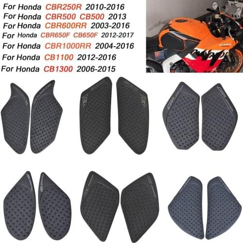 1Pair Tank Pad Traction Side Gas Knee Grip Protector For Honda CBR250R CBR500 CB500 CBR600RR CB650F CBR650F CBR1000RR CB1300