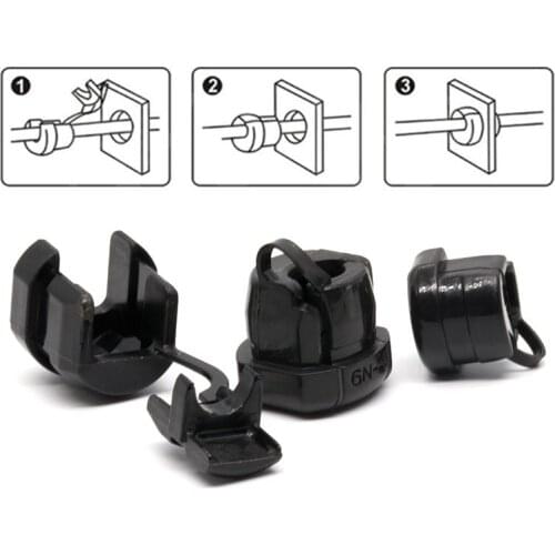 100pcs Nylon cord clamp Clips Strain Relief Bushing Electric box inlet outlet wire grommet Seal Hole Plug cable holder protector