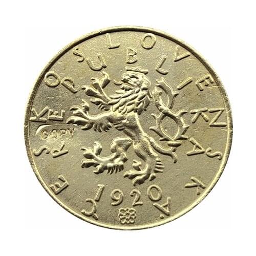 1920 Czechoslovakia 5 Stotin coins copy 27.4MM