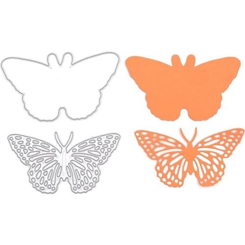 2Pcs/lot New Metal Butterfly Cutting Dies For DIY Scrapbooking Album Decorative Embossing Folder Paper Cards