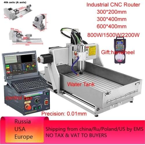 2200W Industrial CNC Router 3040 Metal Carving Machine Cnc 6040 PCB Milling Wood Drilling Engraving Machine with Handwheel