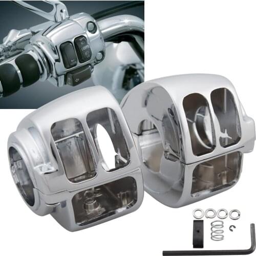 Motorcycle Aluminum Switch Housings Cover (Left & Right) For Harley Dyna Sportster 883 1200 Softail Touring Road King