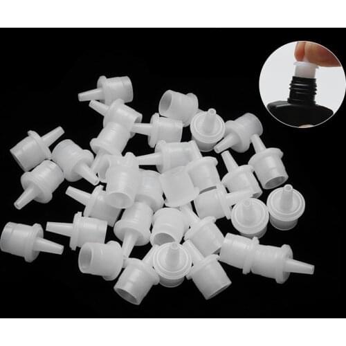 50pcs Bottle neck Eyelash Extensions Glue Bottle Stopper Eyelash Growth Liquid Container Sealing Replacement Head Special Plug