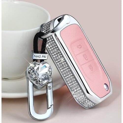 Women Car Key Cover Case Chain Keychain For Honda Accord CivIc Fit HRV CRV XR-V Vezel CR-V HR-V Crider Jade Odyssey 2015-2018