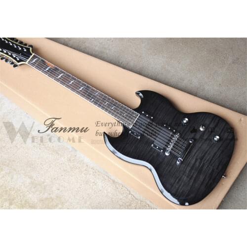 Custom 6 string guitar,irregular guitar,mahogany palisander body,H H pickups,sun shell inlay,black button