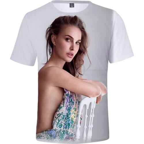 Natalie Portman 3D T Shirt Women Professional Movie Natalie Portman Harajuku Women T-shirts Summer Short Sleeve Tees Tops