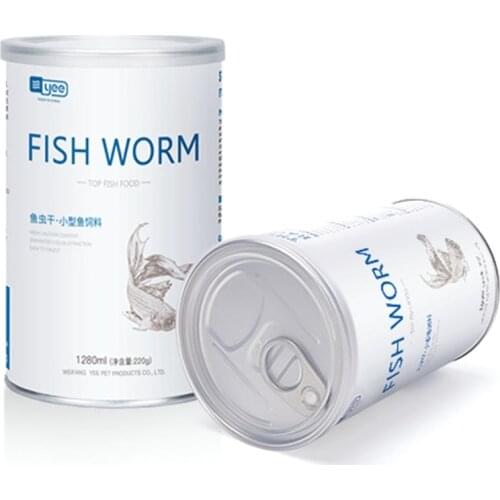 1 Can 1280ml/500ml Guppy Aquarium Fish Food Natural High Protein Fishing Baits