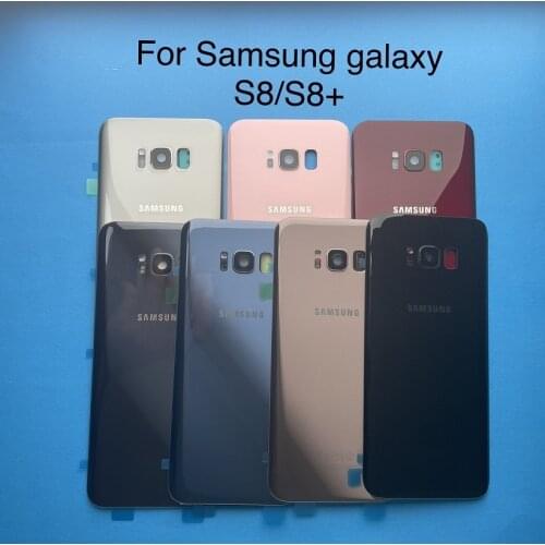 SAMSUNG Back Battery Cover For Samsung Galaxy S8 G950 SM-G950F G950FD S8 Plus S8+ G955 SM-G955F G955FD Back Rear Glass Case