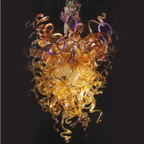 Mini Size Art Glass Chandelier Lighting LED Lamp Modern Blown Flush Mount Pendant Lamp