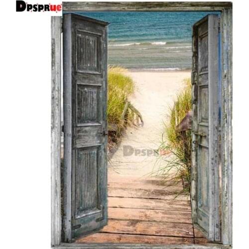 Dpsupr Full Square/Round Drill 5D DIY Diamond Painting "Door Scenery" Diamond Embroidery Cross Stitch 3D Decor Gift Du009
