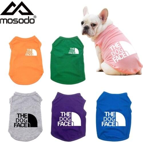 Dog Clothing Fashion Dog Cat Vest Summer Thin Breathable Sweatshirt Letter Solid Color Dog Sweater Labrador French Bulldog Cloth