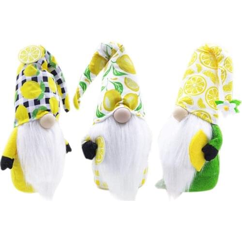 Plush Lemon Gnome Scandinavian Tomte Norway Nisse for Home Decor Farmhouse Mascot good-luck charm Just the Right Size Ideal Gift