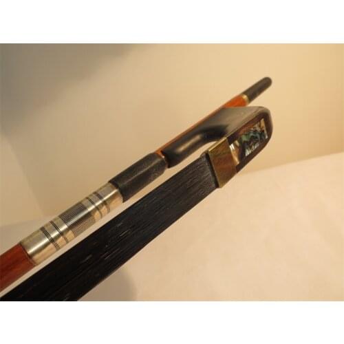 Germany style Professiona pernambuco upright bass bow 3/4 l,silver mound Horse hair