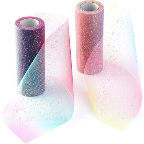 Rainbow Tulle Fabric diy Wedding baby shower girl Christmas tree skirt Mermaid unicorn birthday backdrop chair table decoration