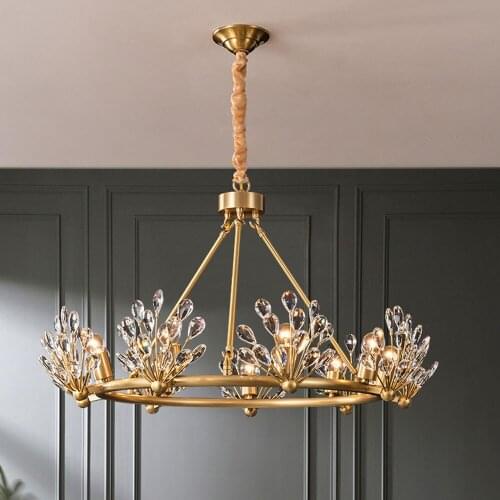 Luxury home decoration crystal chandelier modern lamp AC110V 220V flower crystal shop lights