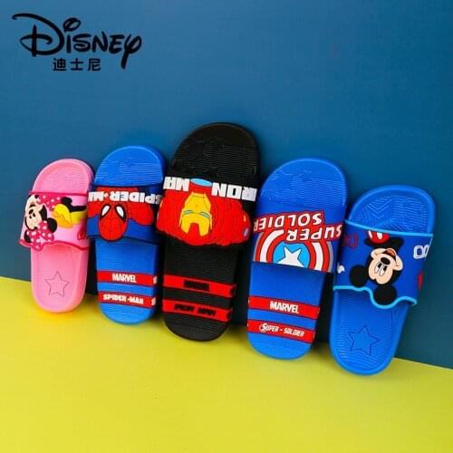 Disney Popular Spider-Man Personality Cartoon Home Furnishing Summer New Bathroom Slippers Non-slip Slippers Mickey Mouse Shoes