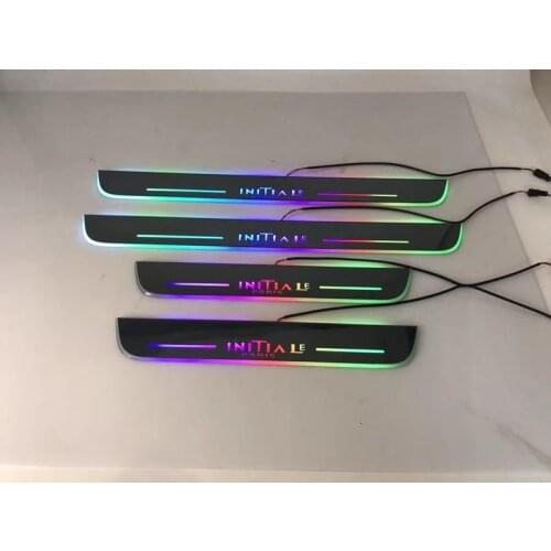WOOBEST led moving door scuff dynamic welcome light sill with colors changing flat plate lining strips for Audi rs4 rs6 rs7