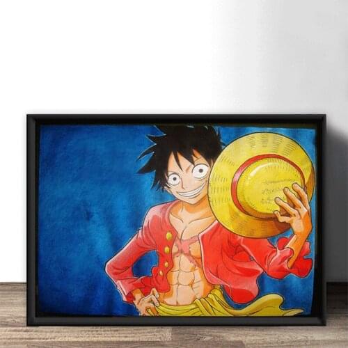 Japanese Anime One Piece Poster Cartoon Wall Art Print Luffy Canvas Painting Home Decor Wall Sticker Nursery Kids Room Posters