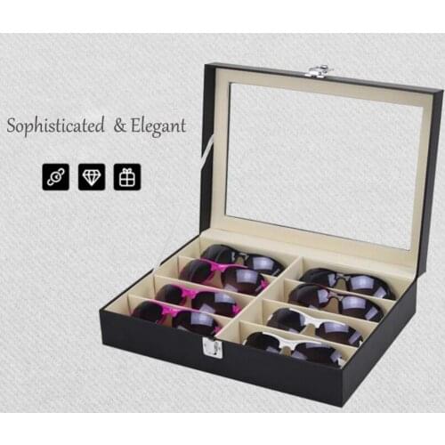 Storage Boxes Eyeglasses Case Eyewear Sunglass Display Storage Box Holder Organizer Eye Glasses Case Sunglass Display Organizer
