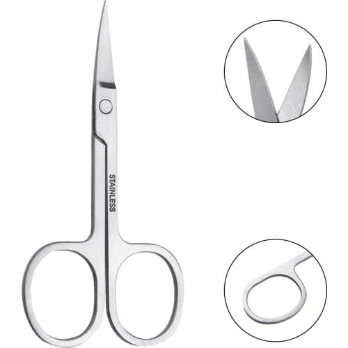 1Pc Cuticle Cutter Stainless Steel Dead Skin Remover Pedicure Scissors Nail Tool Hot Scissors