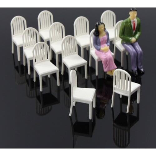 12pcs Model Train Railway Leisure Chair Settee Bench Scenery 1:20 1:25 1:30 G Scale NEW ZY18 model building kit railway modeling