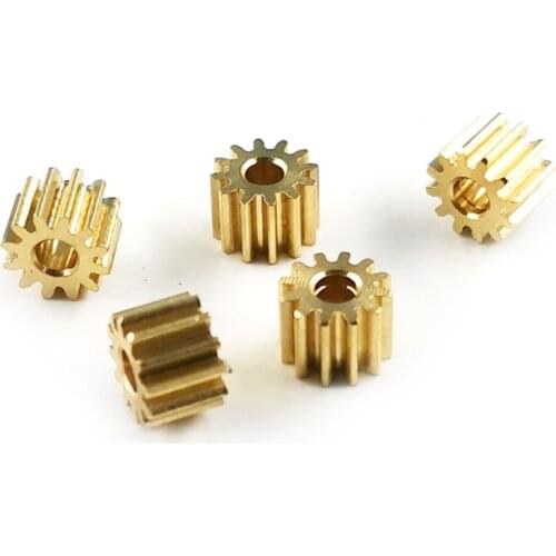 122A 121.5A 0.3M Brass Pinion 12 Tooth Thickness 4mm Mechanical Copper Gear Hole 1.5/ 2 mm Tightly Small Modulus Gear 5PCS/LOT