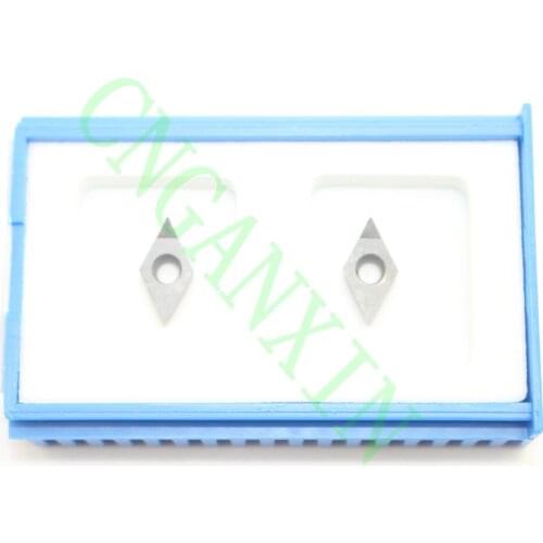 High-precision 2pcs NEW PCD DCGW 070202 PCD Diamond CNC blade insert