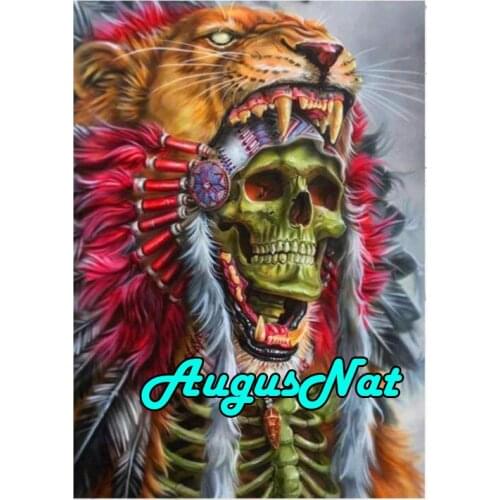 Scarecrow diamond painting sugar skull dimont embroidery halloween diamant bead picture tiger oil paint by number canvas paint