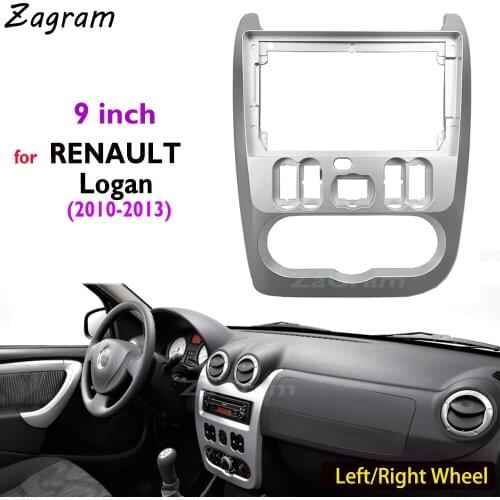 9 Inch 2 Din Car Video Fascia for RENAULT Logan 1 2010-2013 Panel CD DVD Player Audio Frame Dashboard Mount Kit
