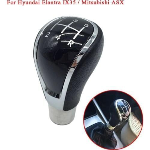 Car Accessories For Hyundai Elantra IX35 / Mitsubishi ASX PU Leather Manual 5Speed Gear Shift Knob Lever Stick Replacement Parts