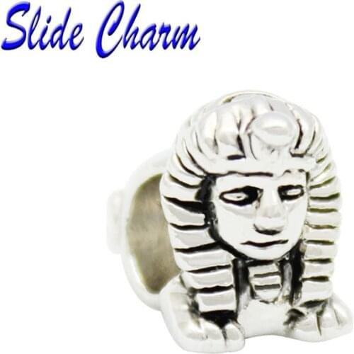 Free shipping Handmade jewelry accessories boutique Egyptian pharaoh sphinx like DIY charm beads fit Pandora bracelet
