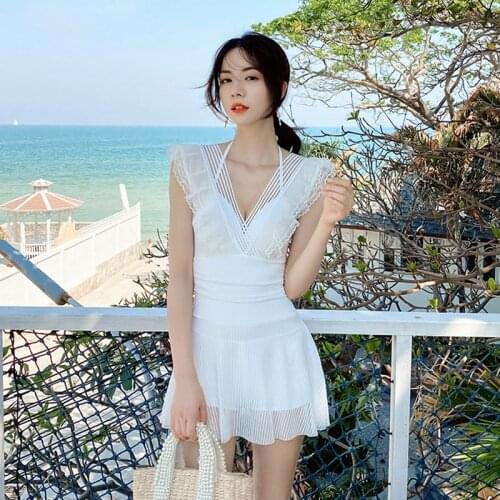 CINESSD White One-piece Swimwear